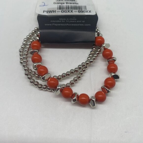 Paparazzi Jewelry Bracelet Epic Escape Orange‎ Women’s Item 2 - Picture 4 of 7